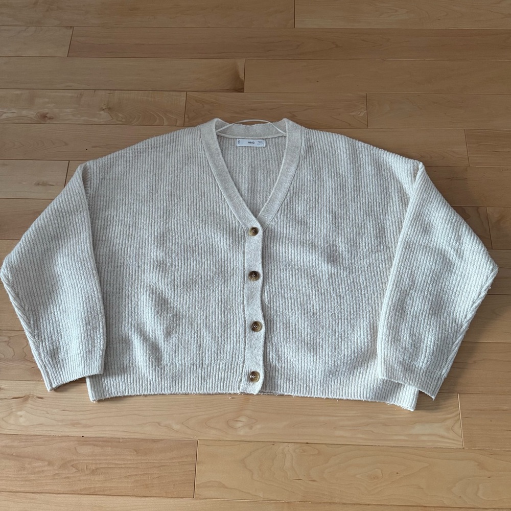 Cream knit cardigan - Mango (Small)